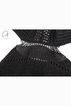 SWAYING/KNIT Crochet Backless Dress SW22SSL38 Black